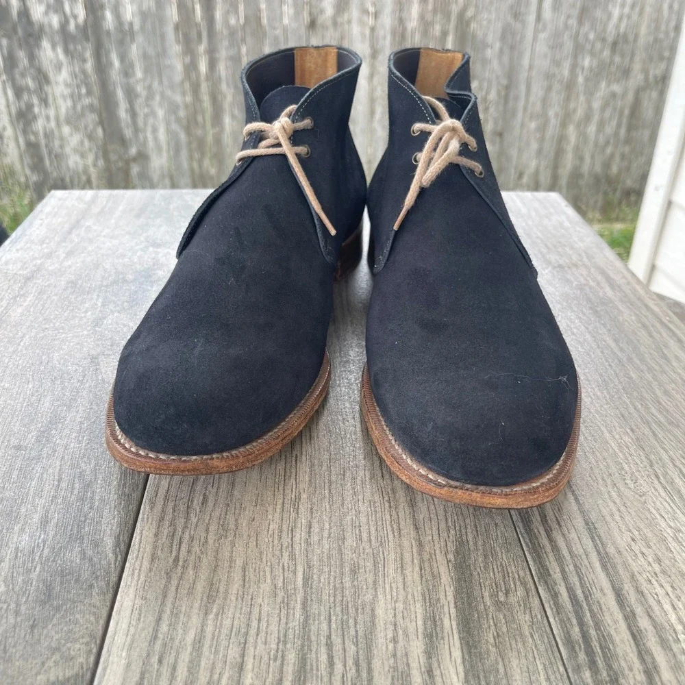 Church's Sahara L Chukka Boots Men 7 UK 6 EU 39 Black Suede Desert England Shoes